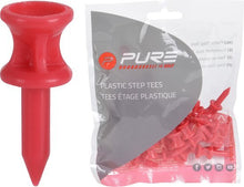 Cargar imagen en el visor de la galería, 30 Tees étage Plastique Rouge 31 mm PURE 2 IMPROVE - Horslimits - balles de golf
