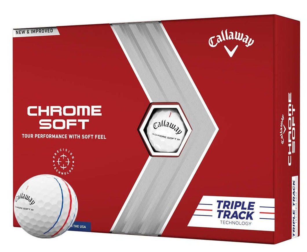 Balles de golf Callaway - Chrome Soft Triple track x12 Blanc - Horslimits - balles de golf