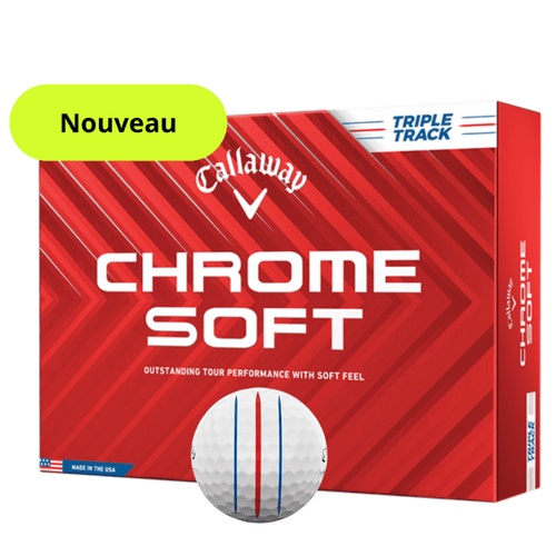 Balles de golf Callaway - Chrome Soft Triple track x12 Blanc - Horslimits - balles de golf