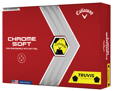 Balles de golf Callaway - Chrome Soft Truvis x12 Jaune - Horslimits - balles de golf