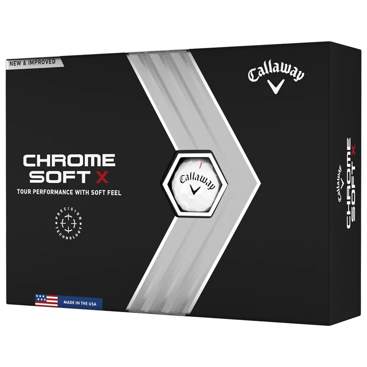 Balles de golf Callaway - Chrome Soft X x12 Blanc - Horslimits - balles de golf