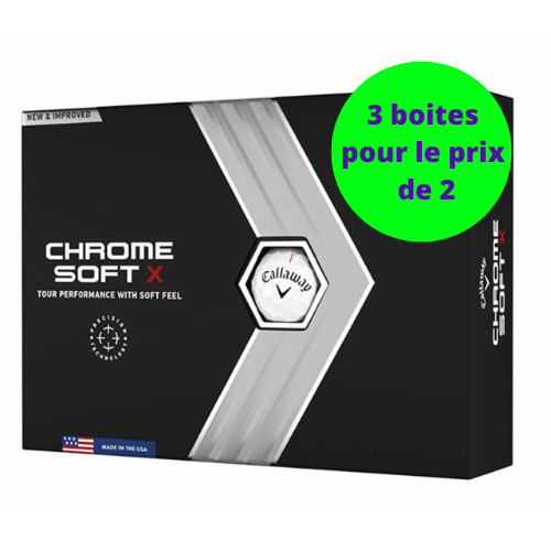 Balles de golf Callaway - Chrome Soft X x12 Blanc - Horslimits - balles de golf