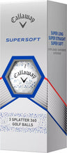 Charger l&#39;image dans la galerie, Balles de golf Callaway - Supersoft SPLATTER 360 x12 Blanc / bleu - Horslimits - balles de golf
