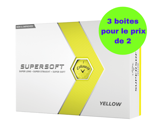 Balles de golf Callaway - Supersoft x12 Jaune - Horslimits - balles de golf