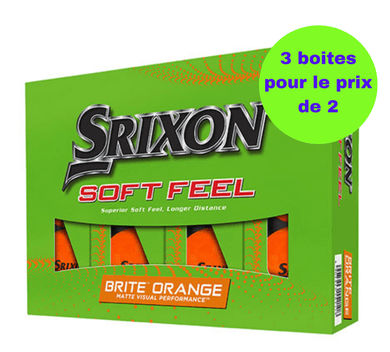 Balles de golf Srixon - Soft Feel Brite Matte x12 Orange - Horslimits - balles de golf