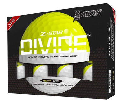 Balles de golf Srixon - Z-Star Divide x12 Blanc et jaune - Horslimits - balles de golf