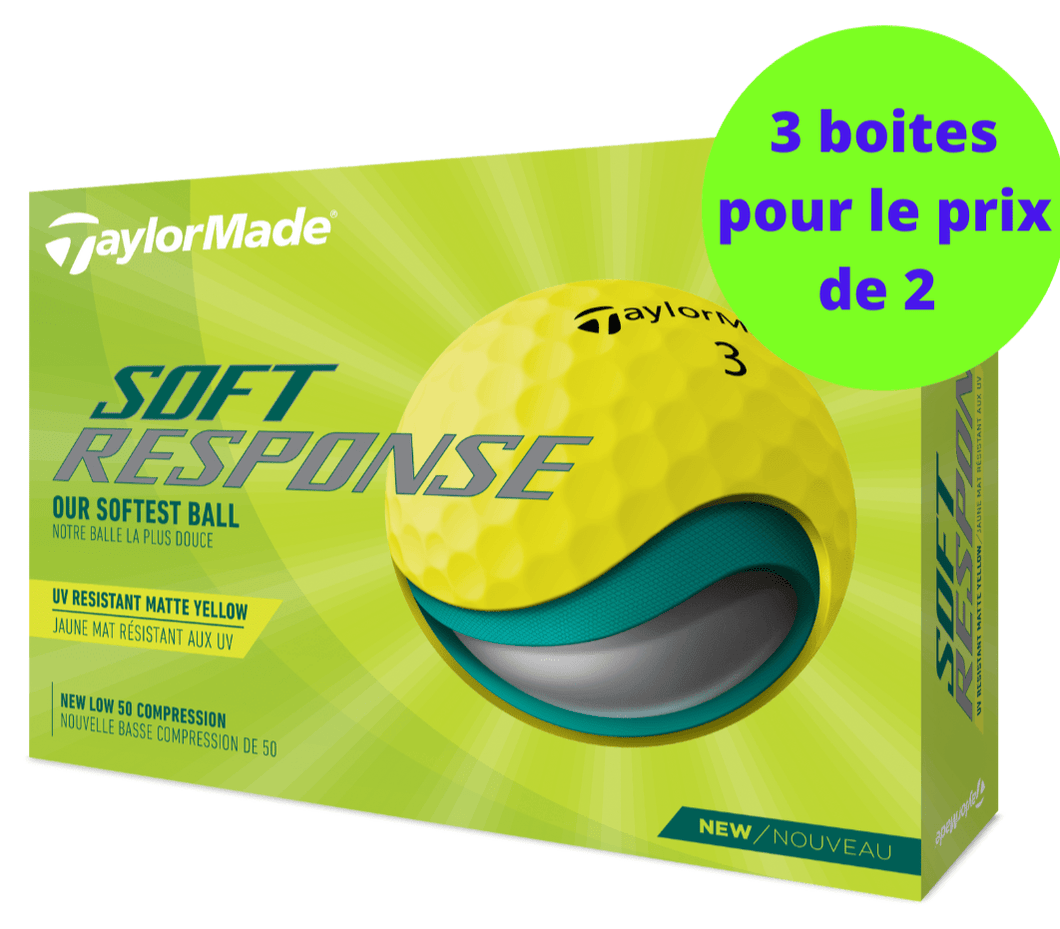 Balles de golf Taylormade - Soft Response x12 Jaune - Horslimits - balles de golf