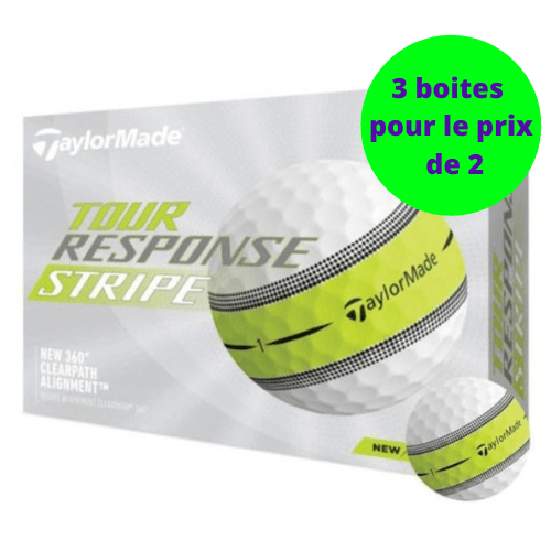 Balles de golf Taylormade - Tour Response Stripe x12 Blanc - Horslimits - balles de golf