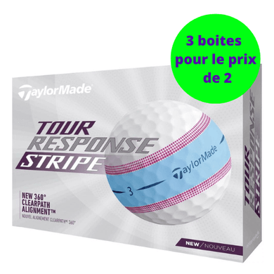 Balles de golf Taylormade - Tour Response Stripe x12 Bleu / Rose - Horslimits - balles de golf