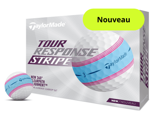 Balles de golf Taylormade - Tour Response Stripe x12 Bleu / Rose - Horslimits - balles de golf