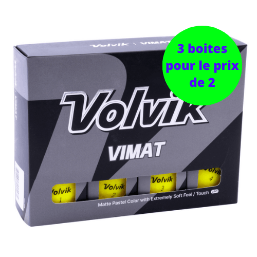 Balles de golf Volvik -Vimat x12 Jaune - Horslimits - balles de golf