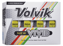 Charger l&#39;image dans la galerie, Balles de golf Volvik -Vivid Matte x12 Jaune - Horslimits - balles de golf
