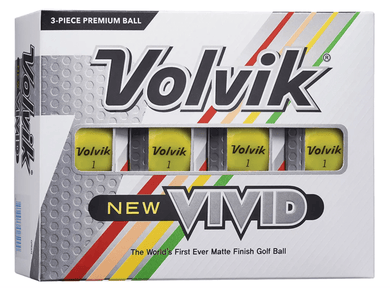 Balles de golf Volvik -Vivid Matte x12 Jaune - Horslimits - balles de golf