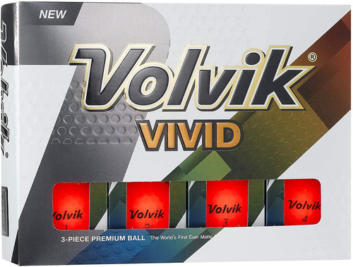 Balles de golf Volvik -Vivid Matte x12 Rouge - Horslimits - balles de golf