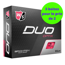 Charger l&#39;image dans la galerie, Balles de golf Wilson - Duo Soft Optix x12 Rose - Horslimits - balles de golf
