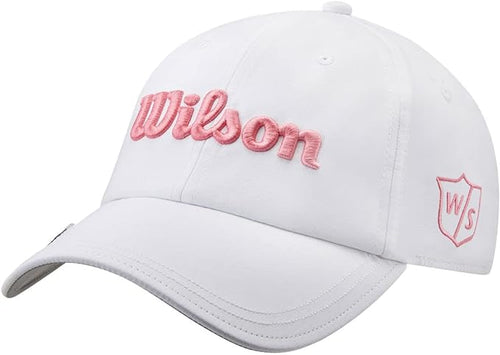 Casquette Femme Wilson Pro Tour Hat - Blanc / Rose - Horslimits - balles de golf