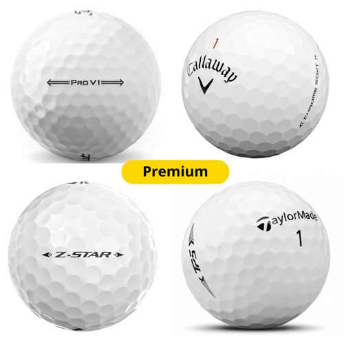 PACK PREMIUM 48 balles d'occasion : TP5 - Pro V1 - Chrome Soft - Zstar - Qualité AAAA - Horslimits - balles de golf